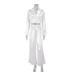 Lux Satin Two Piece Set With Long Sleeves