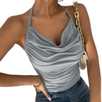 Chic V Neck Cowl Halter Camisole