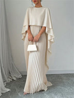 Women's Loose Batwing Sleeve Dress Fashion Casual Mid-Length