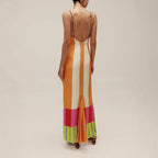 Striped Summer Dress With High Waist