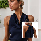 Chic Swing Collar Halter Vest Top Backless Sleeveless Shirt