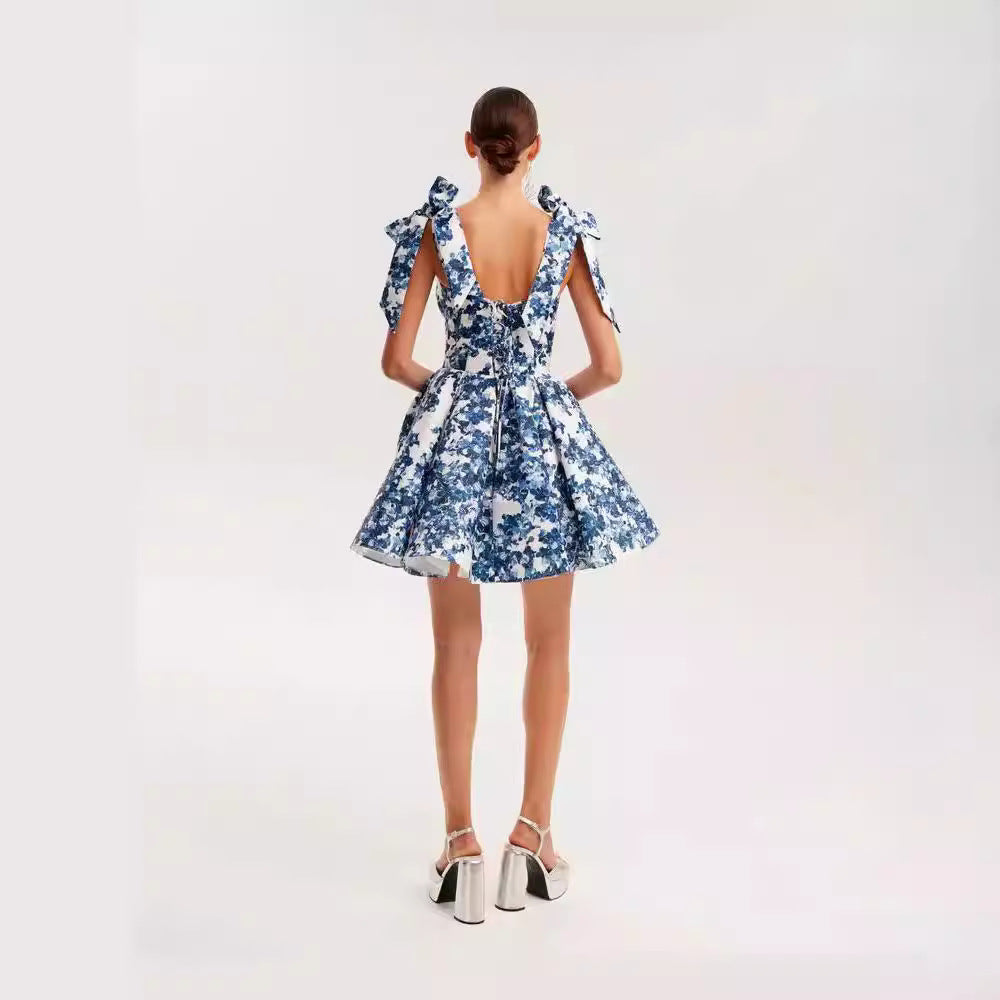 Off Shoulder Fairy Chic Dress With 3D Stereo Pattern