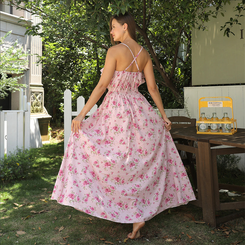 Pink Floral Summer Dress