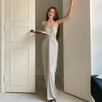 Sling Dress In Cotton High Waist Sleeveless