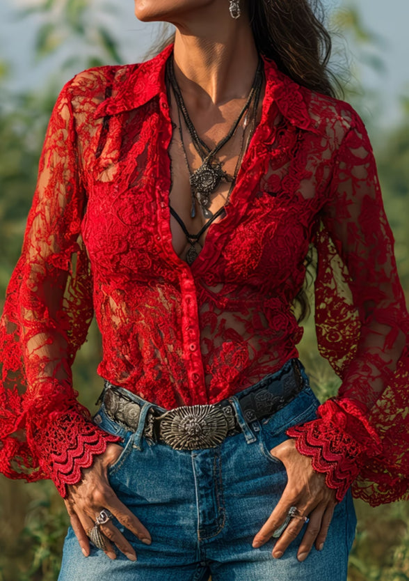 Lace Long-sleeve Top
