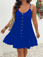 Chic One Piece Dress With Ruffle Hem