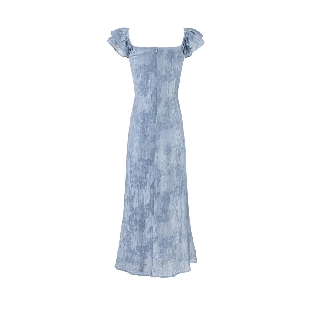 Jacquard Dress With High Waist A-Line