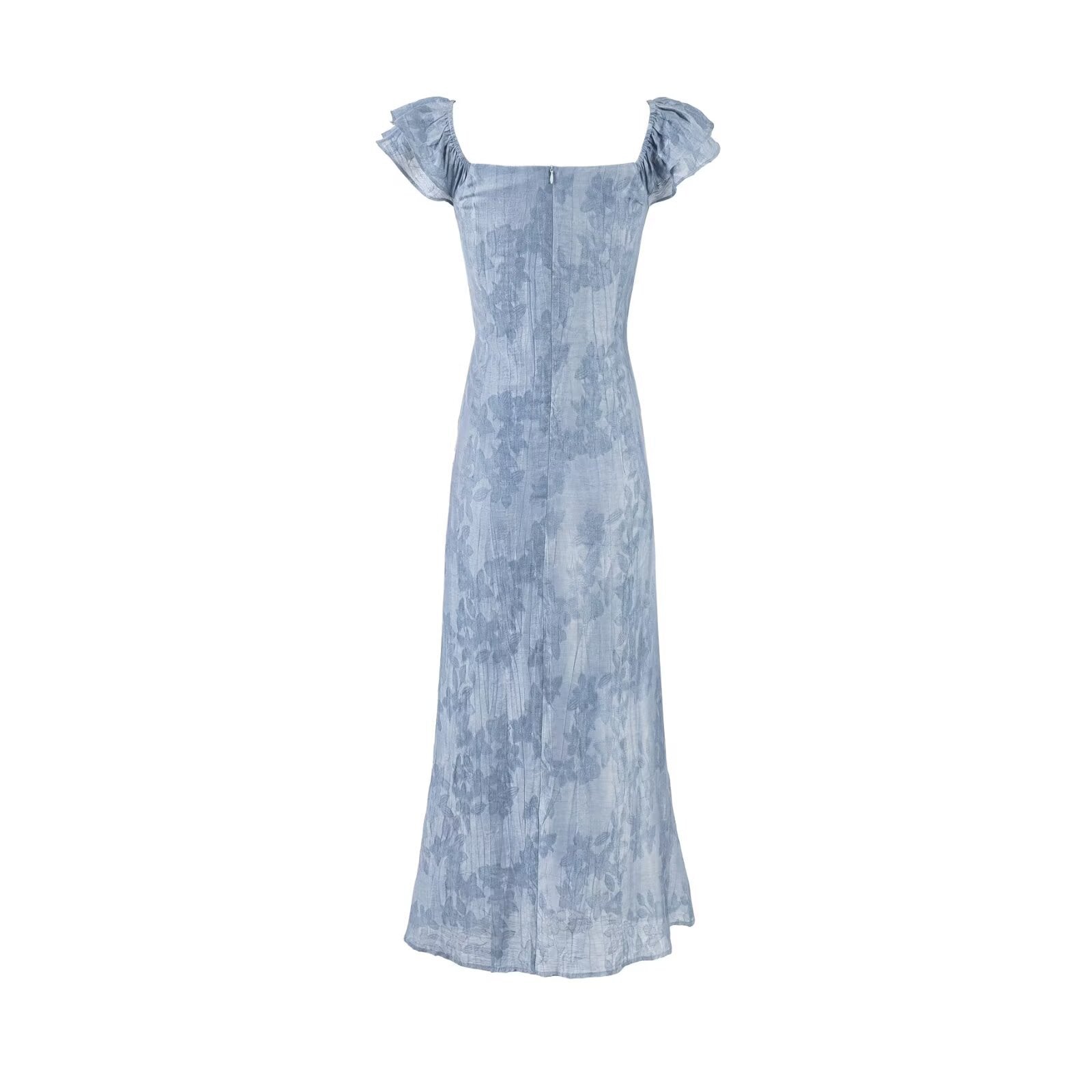 Jacquard Dress With High Waist A-Line