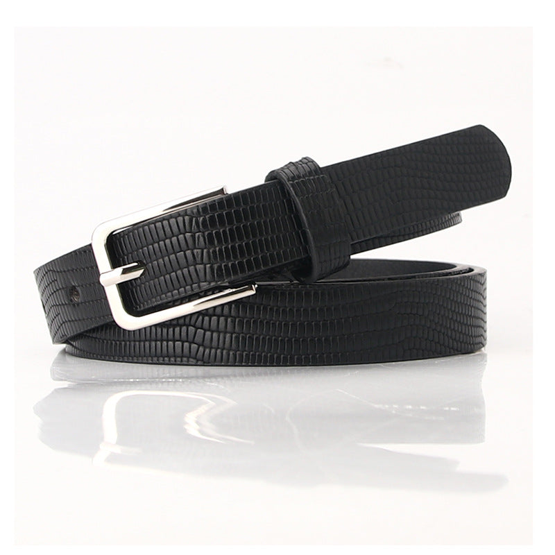 Chic Zebra Print Belt With Rectangular Alloy Buckle Imitation Leather