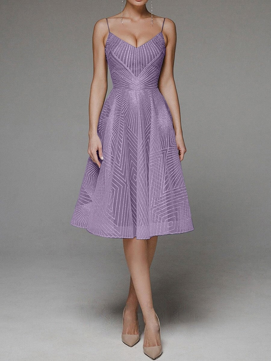 Embroidered Sling Dress Sleeveless