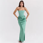 Slim Tube Top Long Sexy Fashion Bandeau Backless Party Evening Dresses
