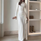 Chic High Waist Long Sleeve Dress for Women