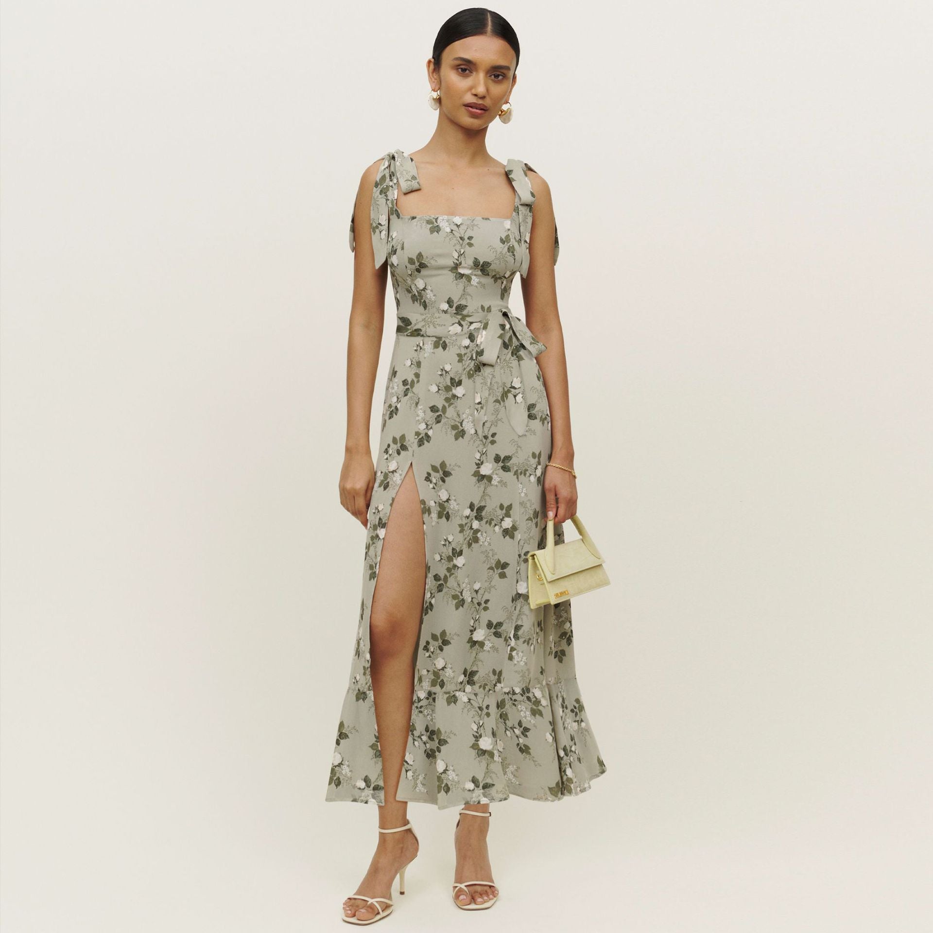 Halter Straps Bustier Floral Dresses