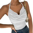 Chic V Neck Cowl Halter Camisole