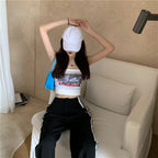 Cotton Tube Top Shirt For Women Simple Print