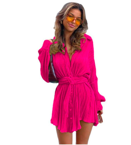 Cardigan Top With Long Sleeves Waist Tight
