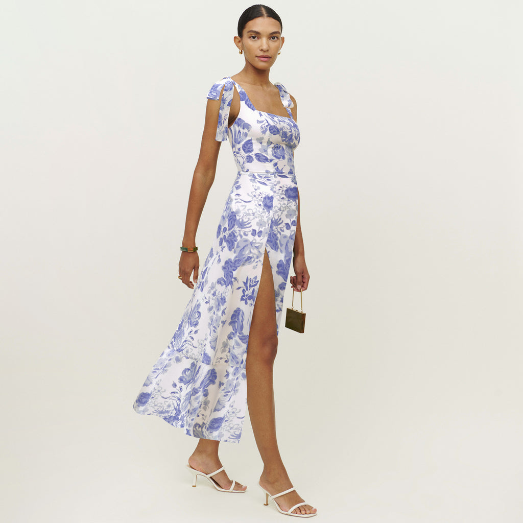 Halter Straps Bustier Floral Dresses