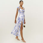 Halter Straps Bustier Floral Dresses