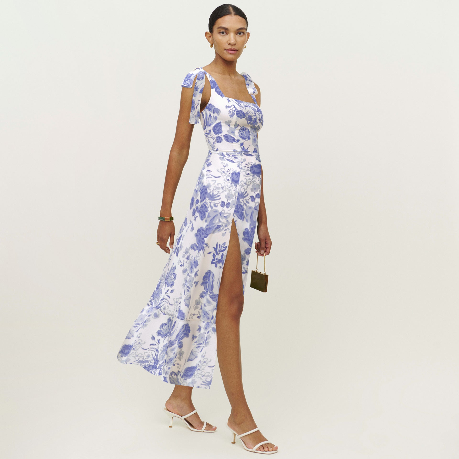 Halter Straps Bustier Floral Dresses