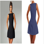 Sexy Slim-fitting Backless Sleeveless Short Dresses