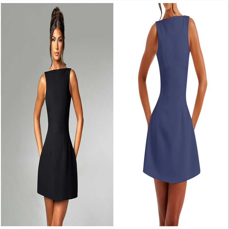 Sexy Slim-fitting Backless Sleeveless Short Dresses