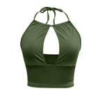 Halter Camisole Vest With Hollow Detailing Chic Summer Top