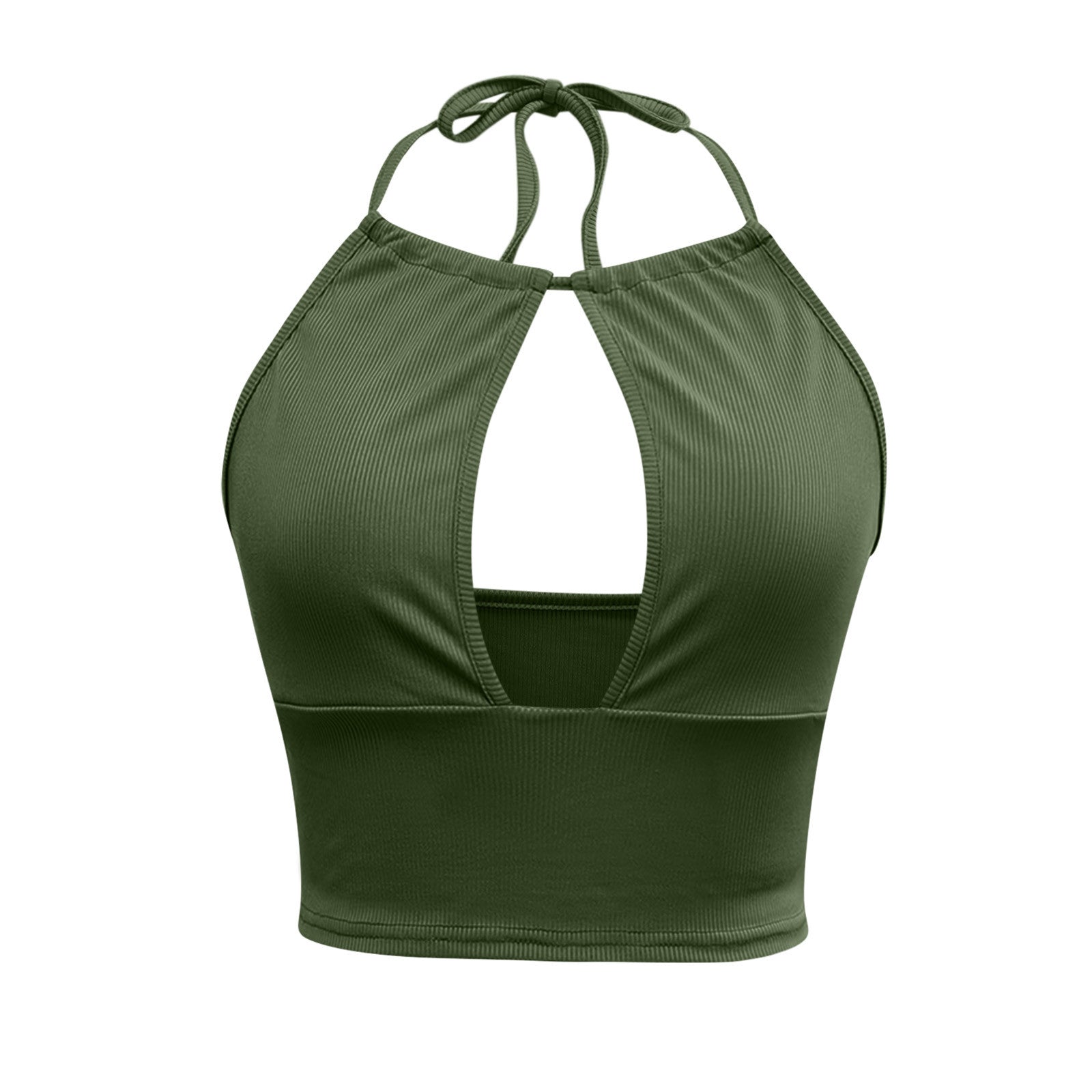 Halter Camisole Vest With Hollow Detailing Chic Summer Top