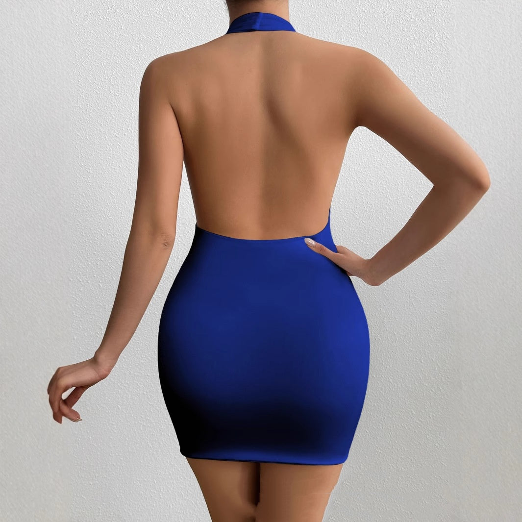 Petite Figure Flattering Bodycon Sheath Dress With Patchwork Elegant Mini Length