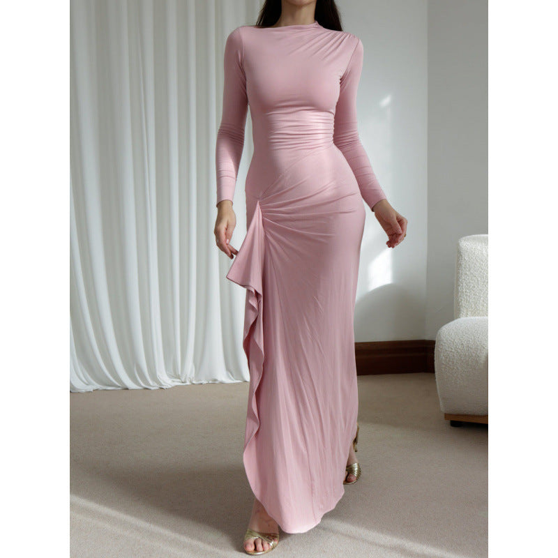 Chic High Waist Long Sleeve Dress for Women