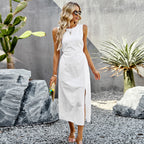 Lightweight Cotton Sleeveless Summer Dress In Solid Colors
