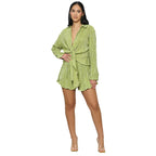 Two Piece Pleated Shorts Set
