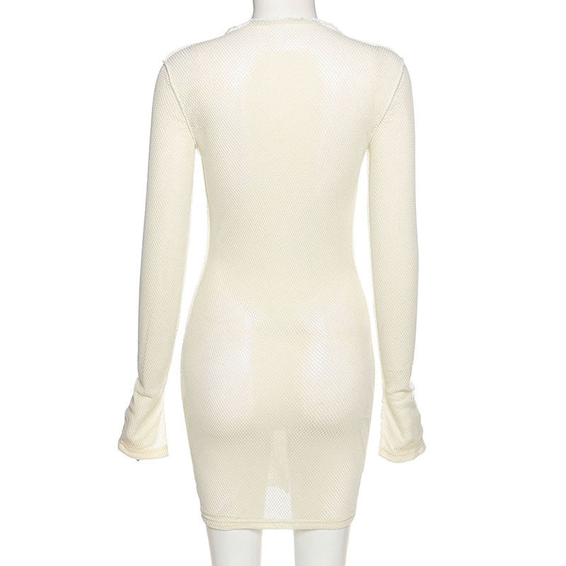 See-Through Dress With Long Sleeves