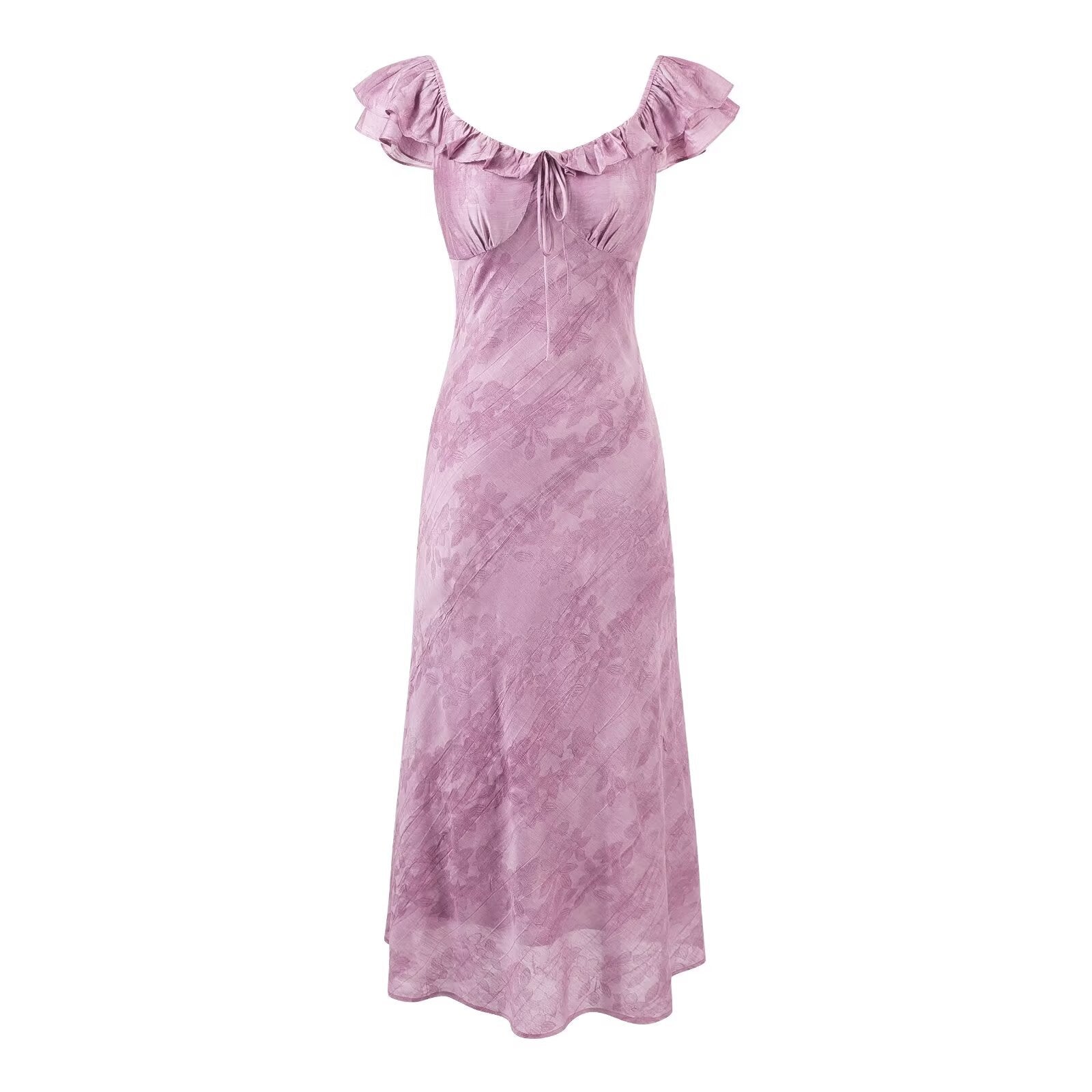 Jacquard Dress With High Waist A-Line