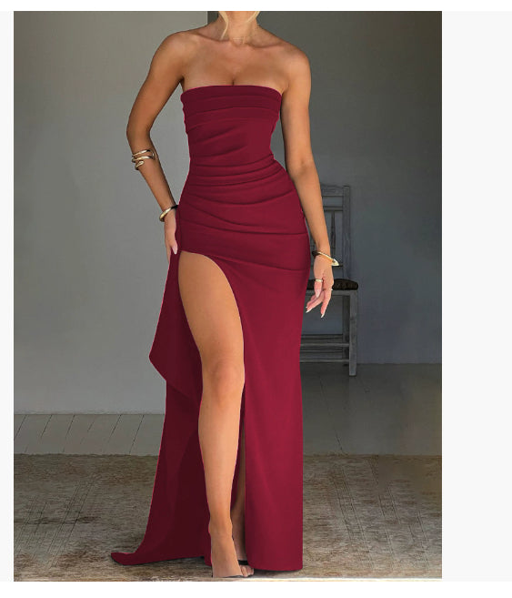 Women's Fashion Slim Sleeveless Split Dress