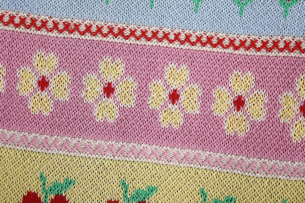 Jacquard Tank Top With Round Neck