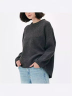 Cozy Crew Neck Pullover Sweater For Women Soft Winter Knit