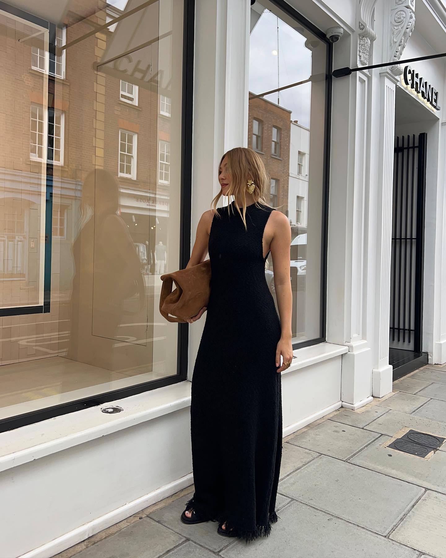 Tassel Sleeveless Maxi Dress In Cotton