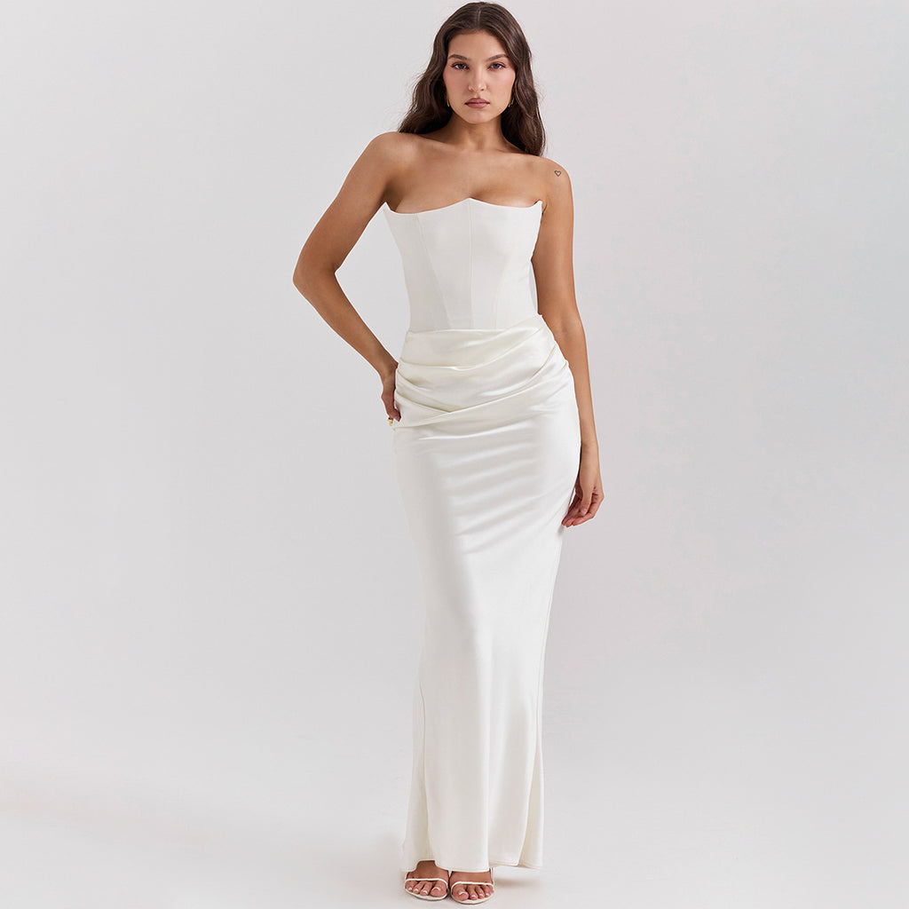 Slim Tube Top Long Sexy Fashion Bandeau Backless Party Evening Dresses