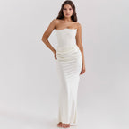 Slim Tube Top Long Sexy Fashion Bandeau Backless Party Evening Dresses