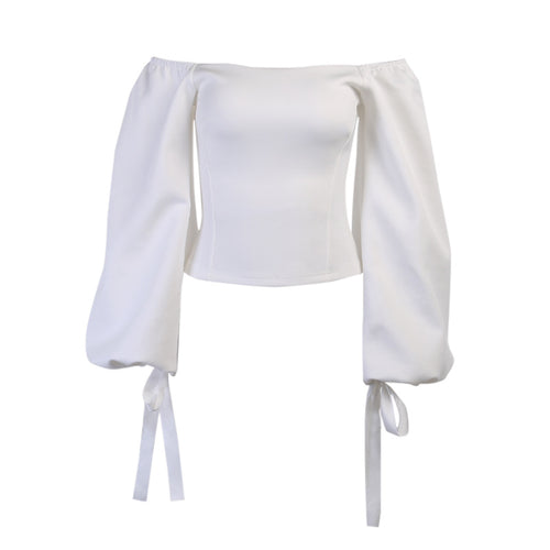 Air Layer Cotton Loose White Pullover