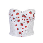 Flirty Pink Splicing Show Bust Tube Top