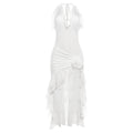 Chic Sleeveless Short Dress With Elastic Waist Stitch Detail