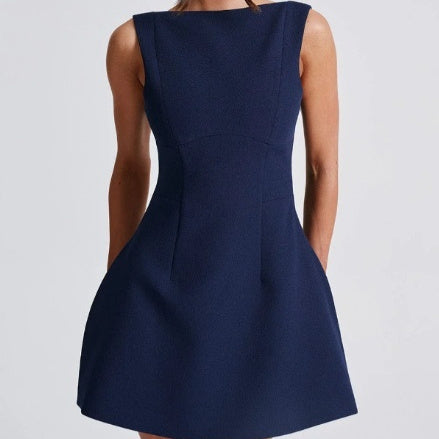 Sexy Slim-fitting Backless Sleeveless Short Dresses