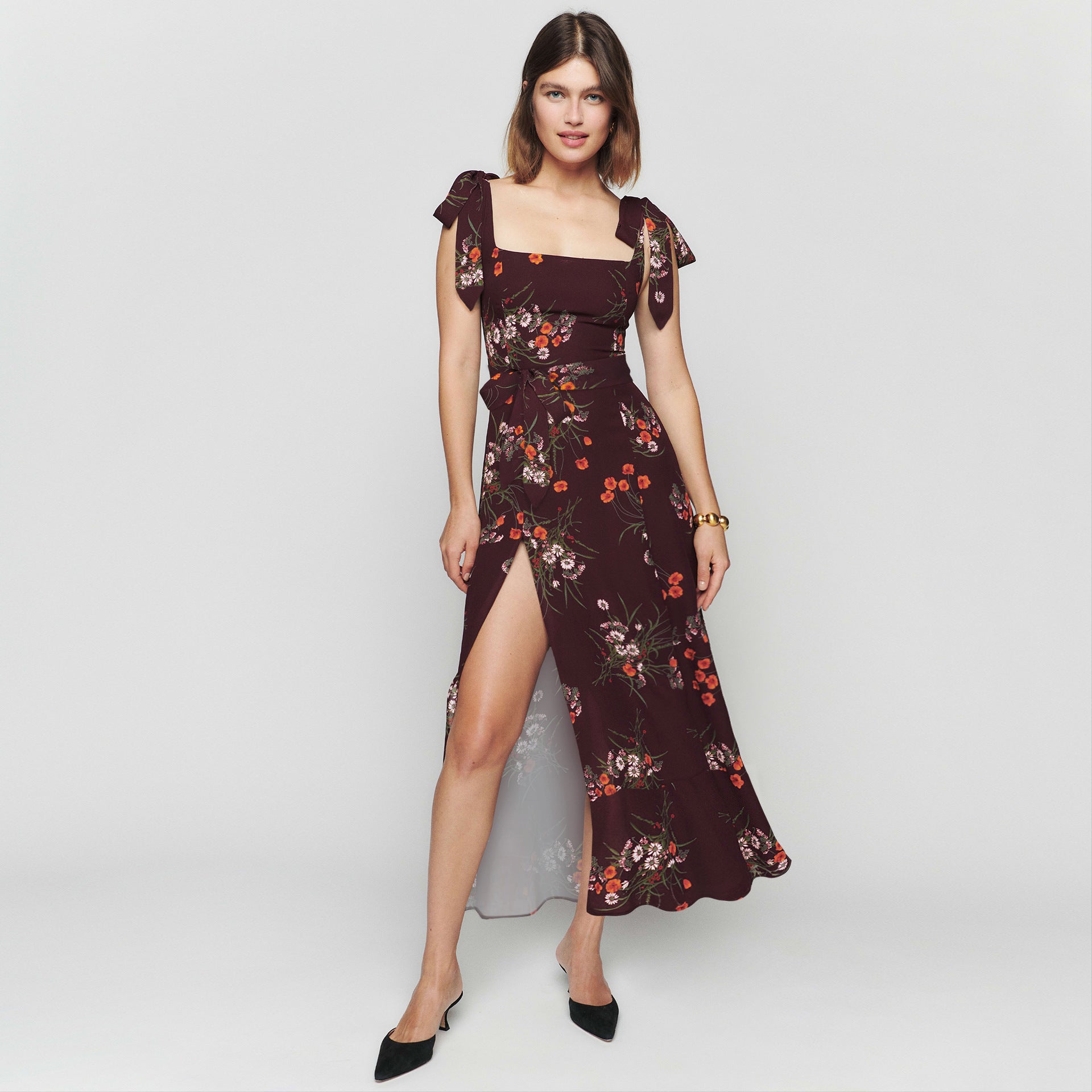 Halter Straps Bustier Floral Dresses