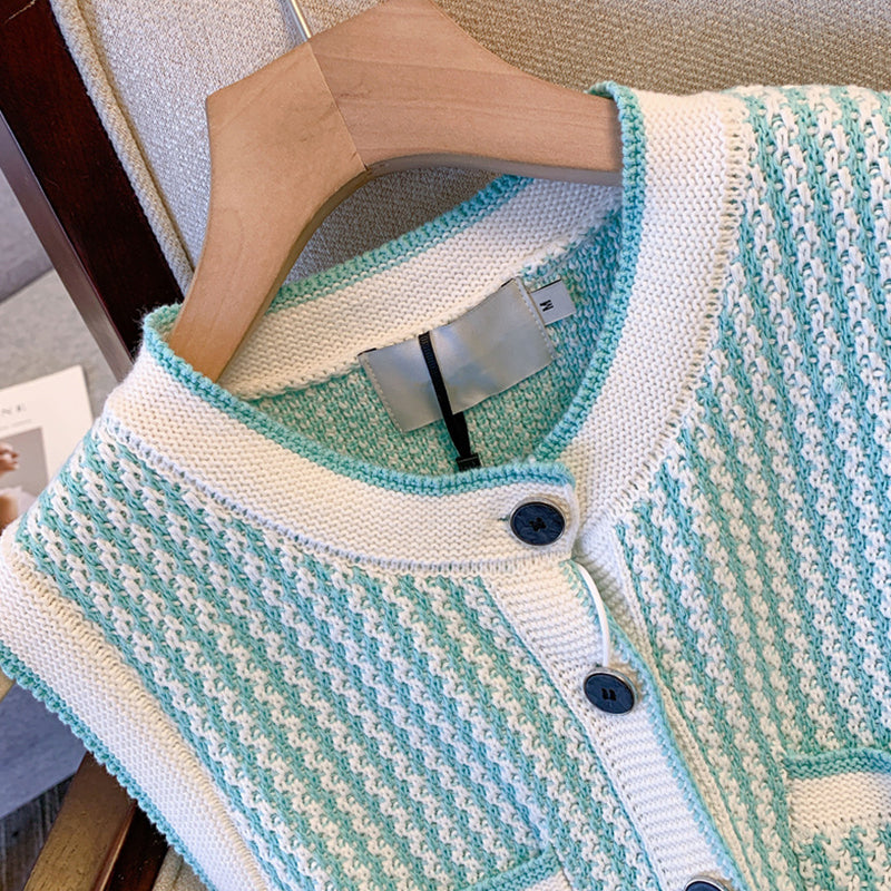 Light Blue Knitted Summer Dress