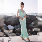 Mint Green Sequin Sling Dress