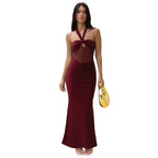 Halter Backless Tulle Dress