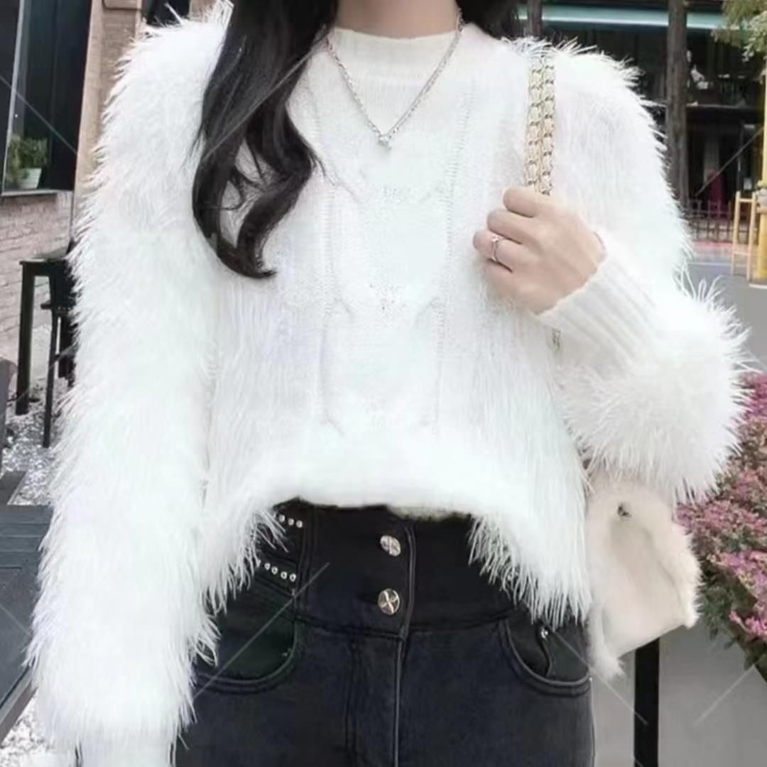 Cozy Tassel Twist Knit Pullover Sweater With Long Sleeve