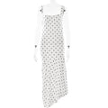 Polka Dot Suspender Dress In Lightweight Chiffon