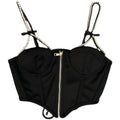 Bow Strap Zipper Tank Top In Dark Hue